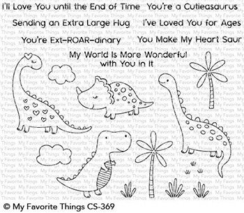 My favorite things CUTIEASAURUS Clear Stamp Set