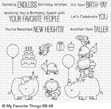 My favorite things BIRTH-YAY Clear Stamp Set