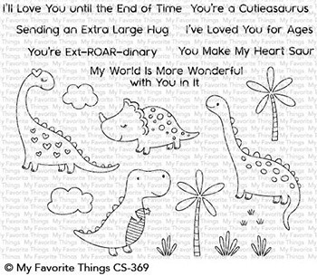 My favorite things CUTIEASAURUS Clear Stamp Set