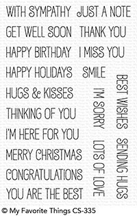 My favorite things BIRDIE BROWN GREETINGS GALORE Clear Stamp Set