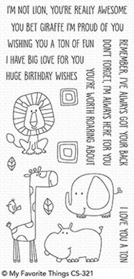 My favorite things SAFARI FRIENDS Clear Stamp Set