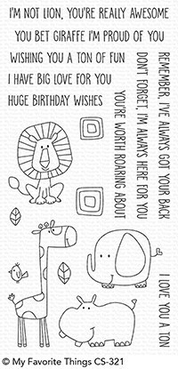 My favorite things SAFARI FRIENDS Clear Stamp Set