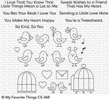 My favorite things TWEETHEARTS Clear Stamp Set