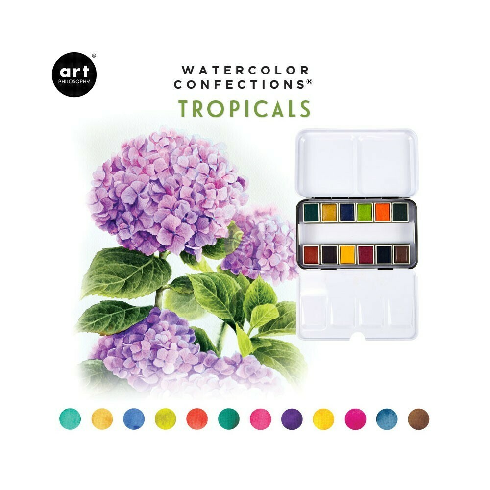 Prima Marketing TROPICALS Watercolor Confections Pans in Box