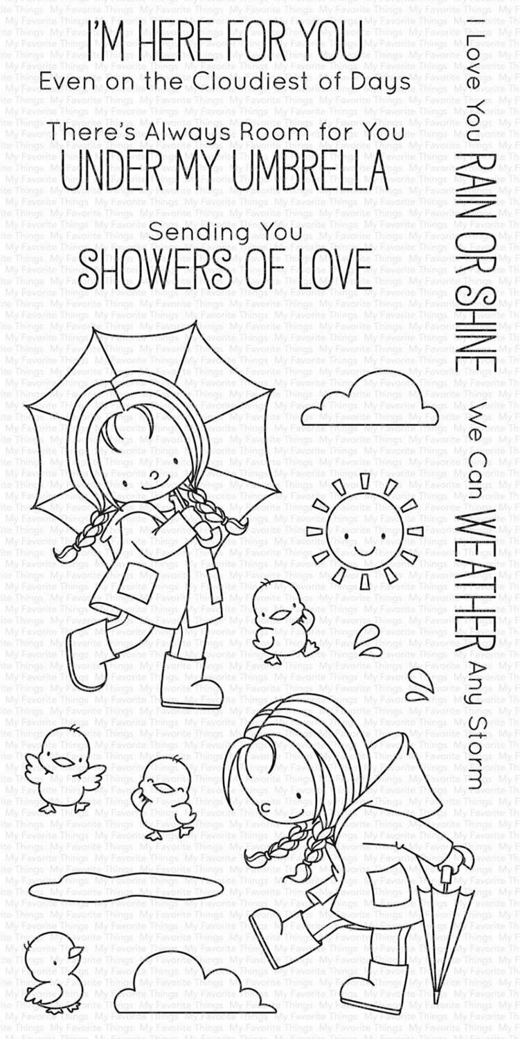 My Favorite Things RAIN OR SHINE Clear Stamp Set