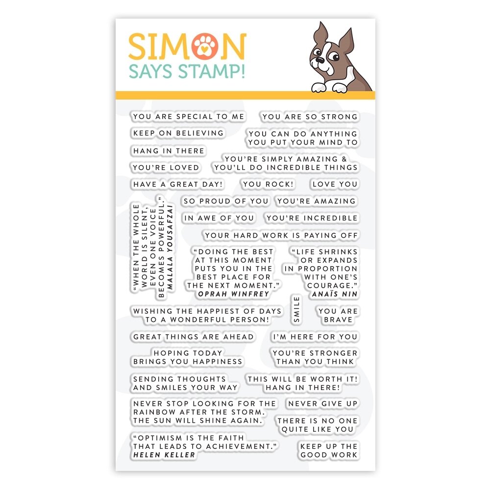 Simon Says Stamp TINY WORDS ENCOURAGEMENT Clear Stamp Set