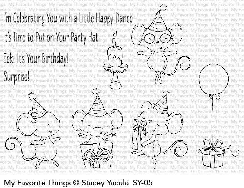 My Favorite Things IT'S A MICE TIME TO CELEBRATE Clear Stamp Set