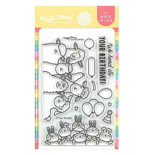 Waffle Flower WE HERD Clear Stamp Set