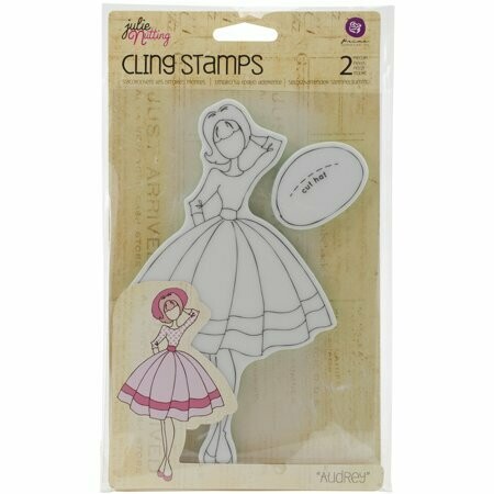 Prima Marketing AUDREY Mixed Media Doll Cling Stamp