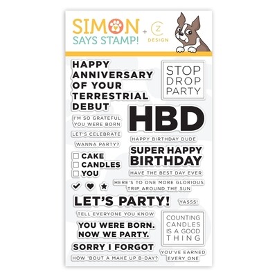 CZ Design STOP DROP PARTY  Clear Stamps