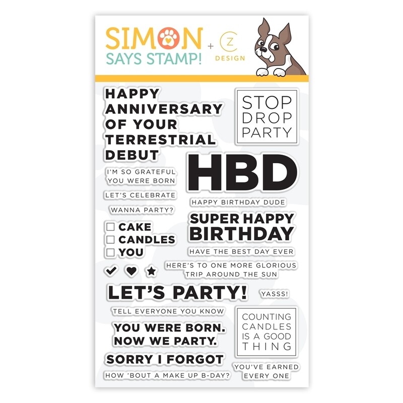 CZ Design STOP DROP PARTY  Clear Stamps