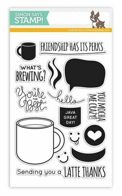 Simon Says Stamp WHAT&#39;S BREWING Clear Stamp Set