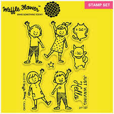 Waffle Flower HELLO Clear Stamp Set
