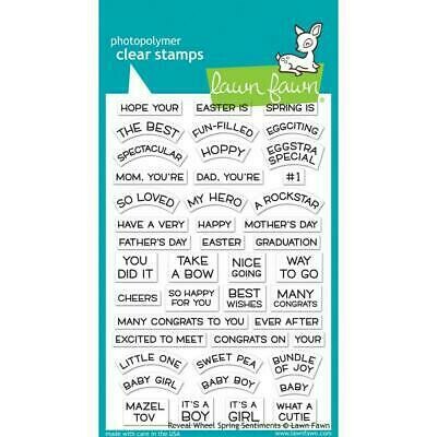 Lawn Fawn REVEAL WHEEL SPRING SENTIMENTS Clear Stamp Set