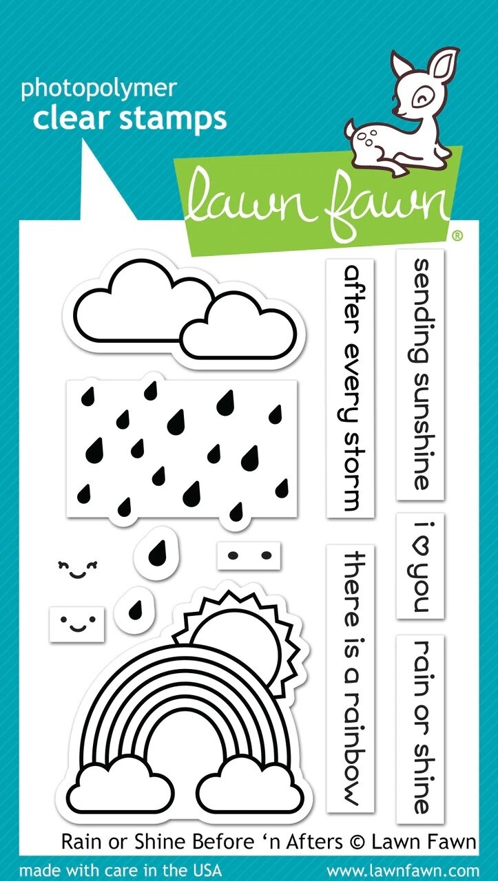 Lawn Fawn RAIN OR SHINE BEFORE 'N AFTERS Clear Stamp Set