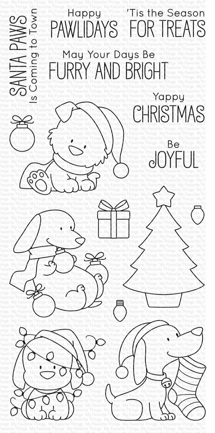 My Favorite Things BB HAPPY PAWLIDAYS Clear Stamp Set