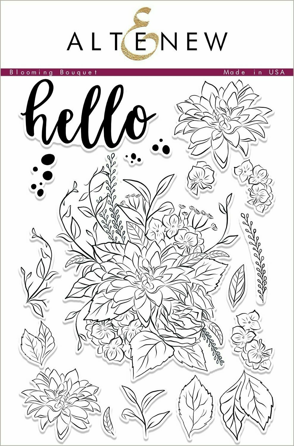 Altenew BLOOMING BOUQUET Clear Stamp Set
