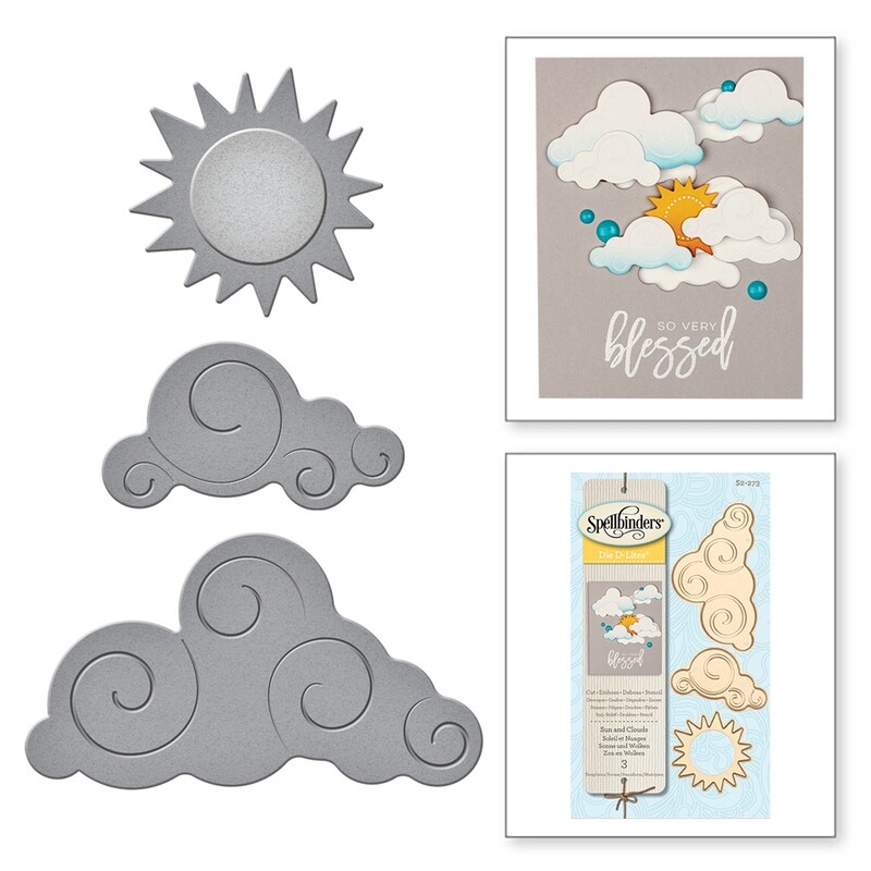 Spellbinders SUN AND CLOUDS D-Lites Die Set