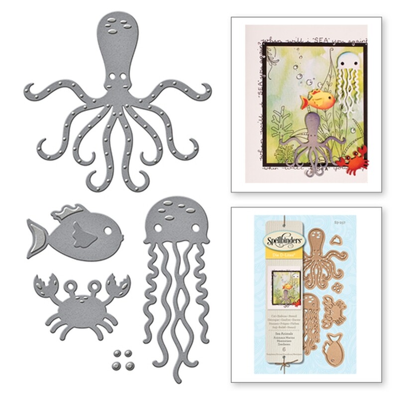 Spellbinders SEA ANIMALS Shapeabilities D-Lites
 Die Set