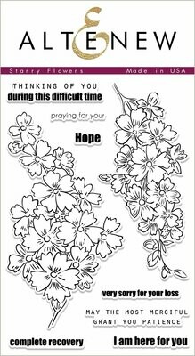 Altenew STARRY FLOWERS Clear Stamp Set