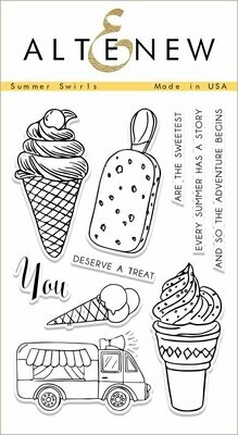 Altenew SUMMER SWIRLS Clear Stamp Set