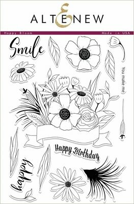 Altenew HAPPY BLOOM Clear Stamp Set