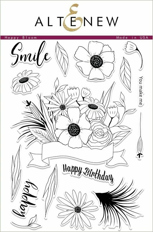 Altenew HAPPY BLOOM Clear Stamp Set