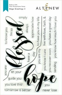 Altenew MEGA GREETINGS Clear Stamp Set