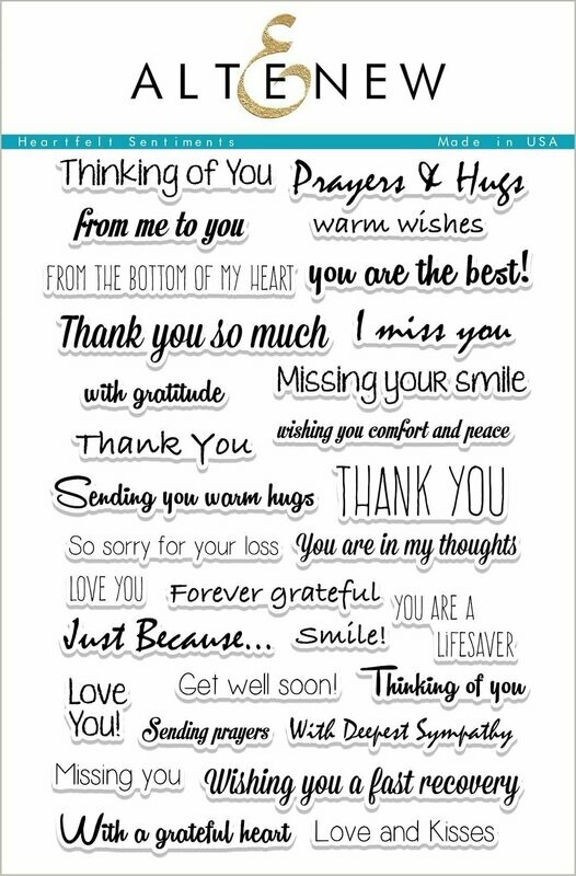 Altenew HEARTFELT SENTIMENTS Clear Stamp Set