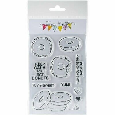 Jane&#39;s Doodles DONUTS Clear Stamp Set