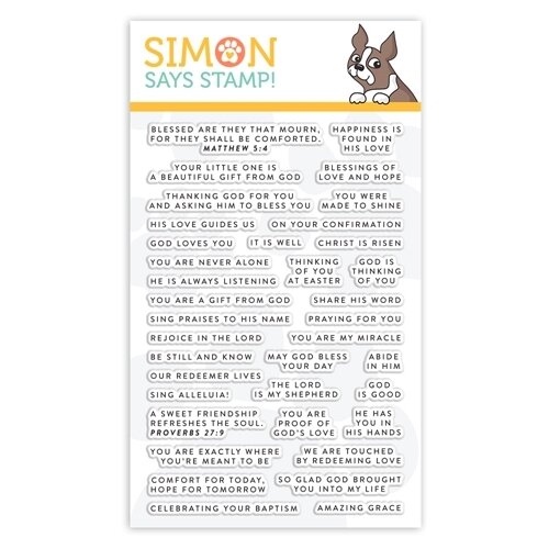 Simon Says Stamp TINY WORDS FAITH Clear Stamp Set