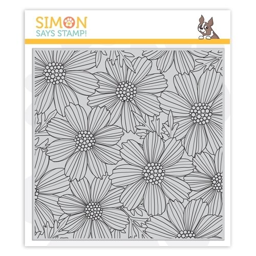 Simon Says COSMOS BLOOM BACKGROUND Cling Stamp