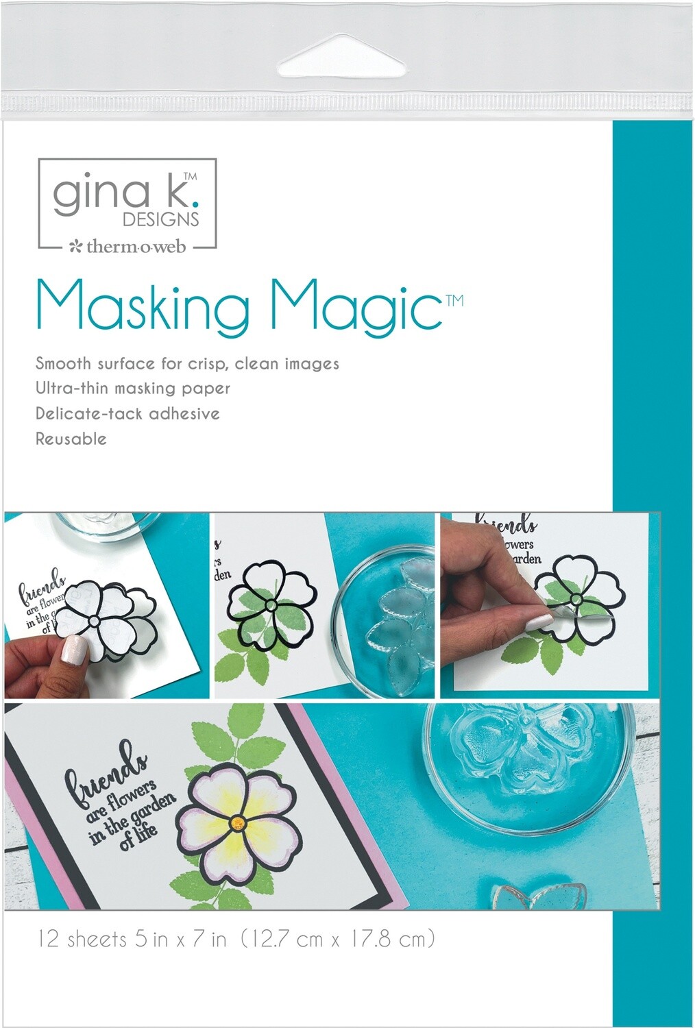 Gina K- Thermoweb MASKING MAGIC Sheets- 12/pack