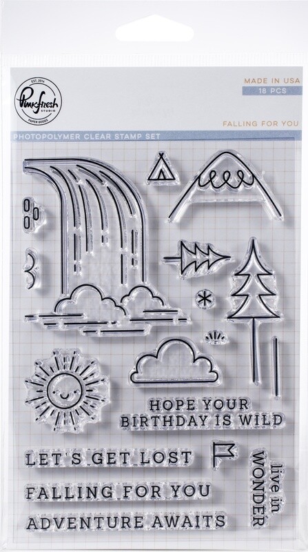 Pinkfresh Studio FALLING FOR YOU Clear Stamp Set