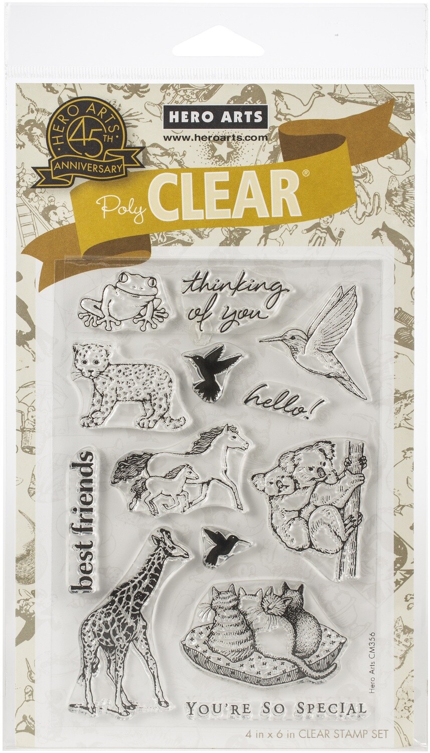 Hero Arts REALISTIC ANIMALS Clear Stamp Set
