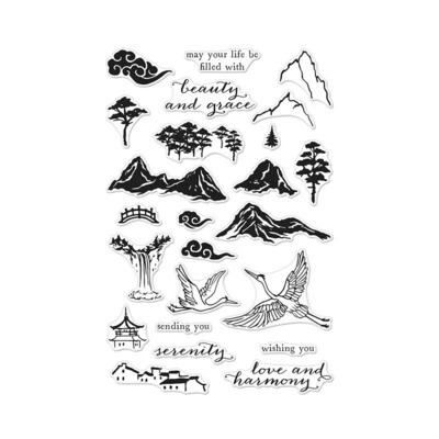 Hero Arts INK PAINTING SCENE Clear Stamp Set