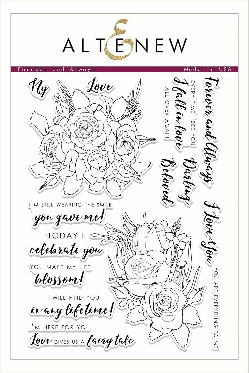 Altenew FOREVER AND ALWAYS Clear Stamp Set