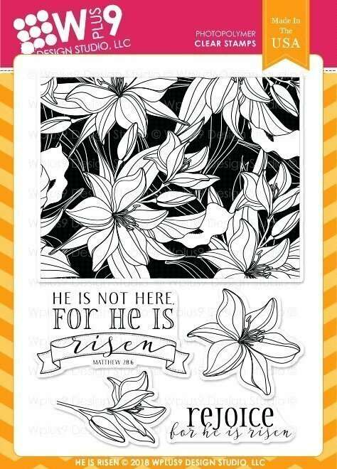 Wplus9 HE IS RISEN Clear Stamp Set