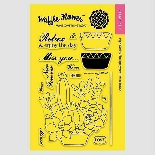 Waffle Flower POTTED Clear Stamp Set