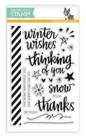 Simon Says Stamp HAND LETTERED WINTER WISHES Clear Stamp Set