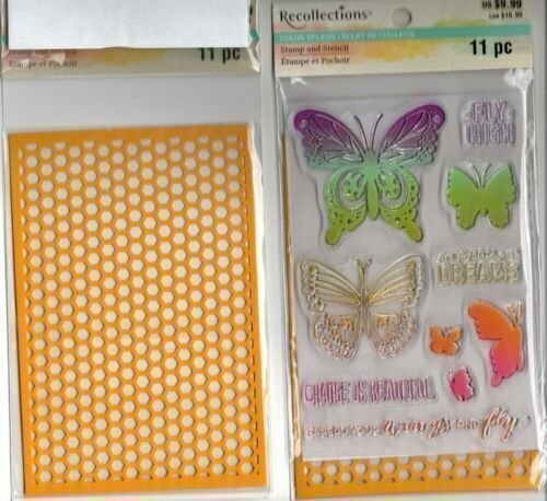 Recollections SPREAD YOUR WINGS AND FLY Color Splash Stamp and Stencil