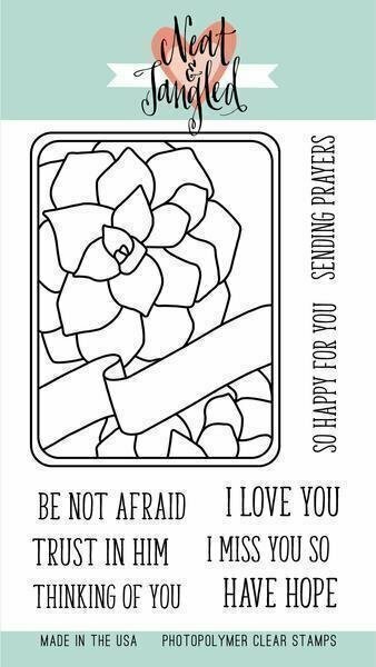 Neat & Tangled SUCCULENT Journaling Card Clear Stamp