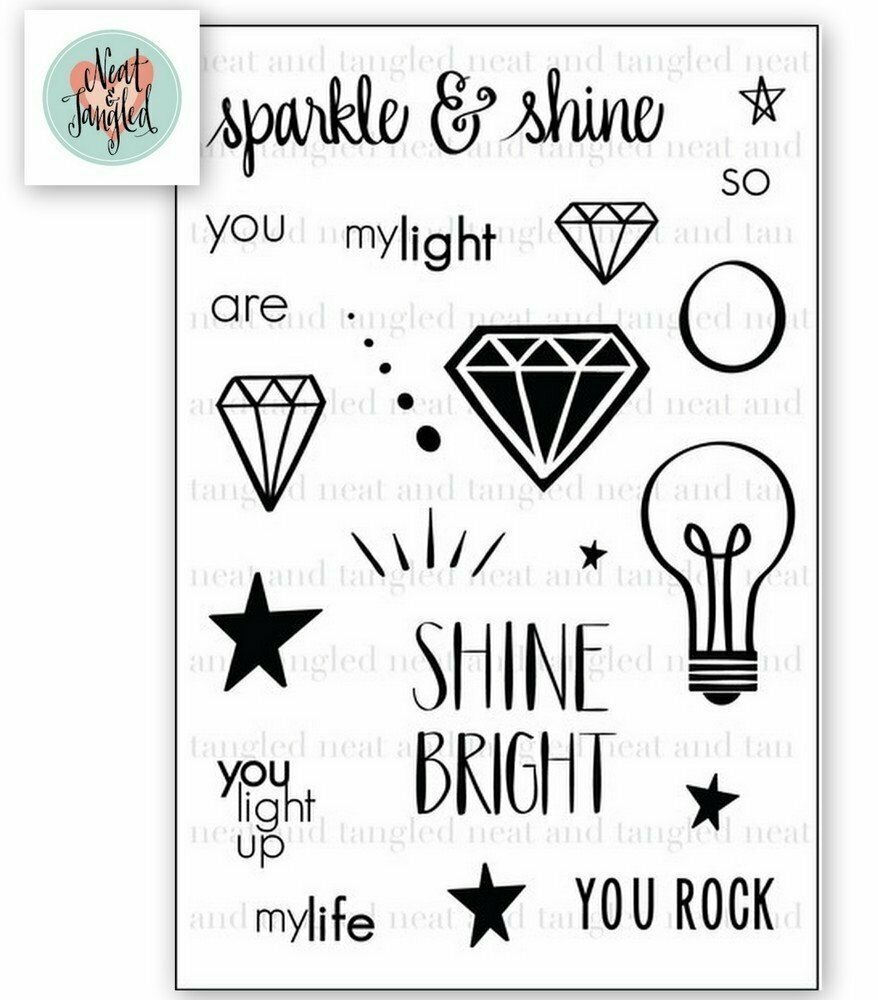Neat &amp; Tangled SPARKLE AND SHINE Clear Stamp Set