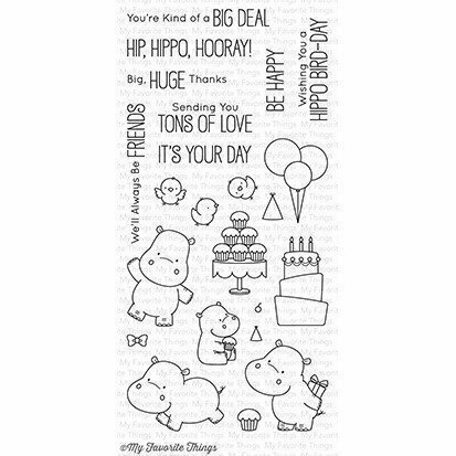 My Favorite Things HAPPY HIPPO Clear Stamp Set