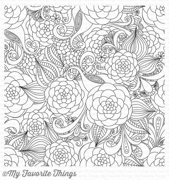 My Favorite Things FLORAL FANTASY Background Cling Stamp