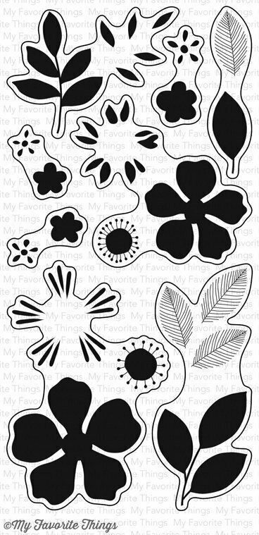 My Favorite Things FLASHY FLORALS Clear Stamp Set