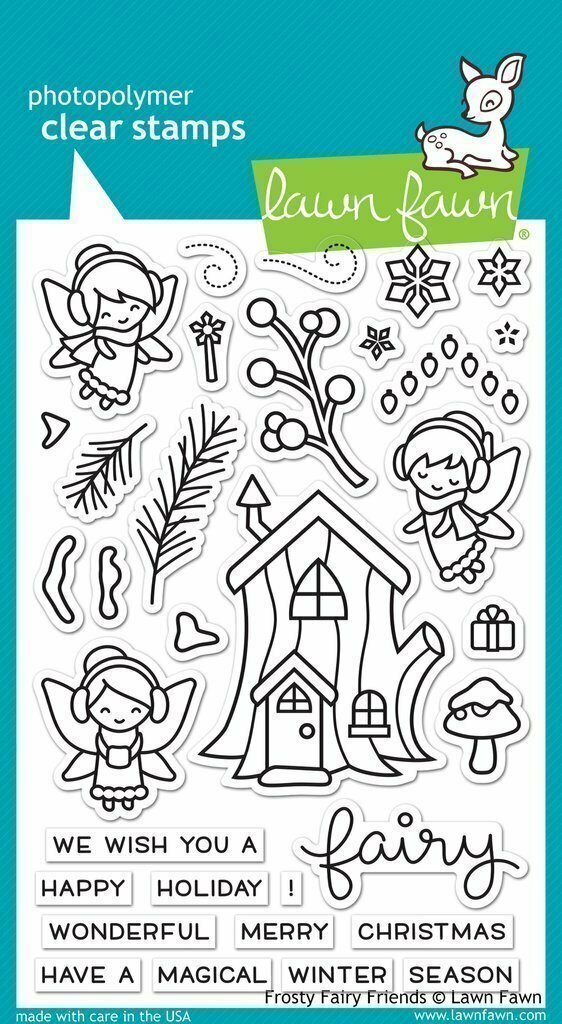 Lawn Fawn FROSTY FAIRY FRIENDS Clear Stamp Set