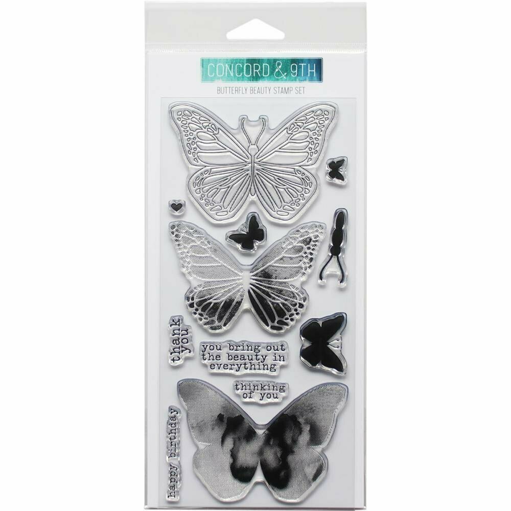 Concord & 9th BUTTERFLY Clear Stamp Set