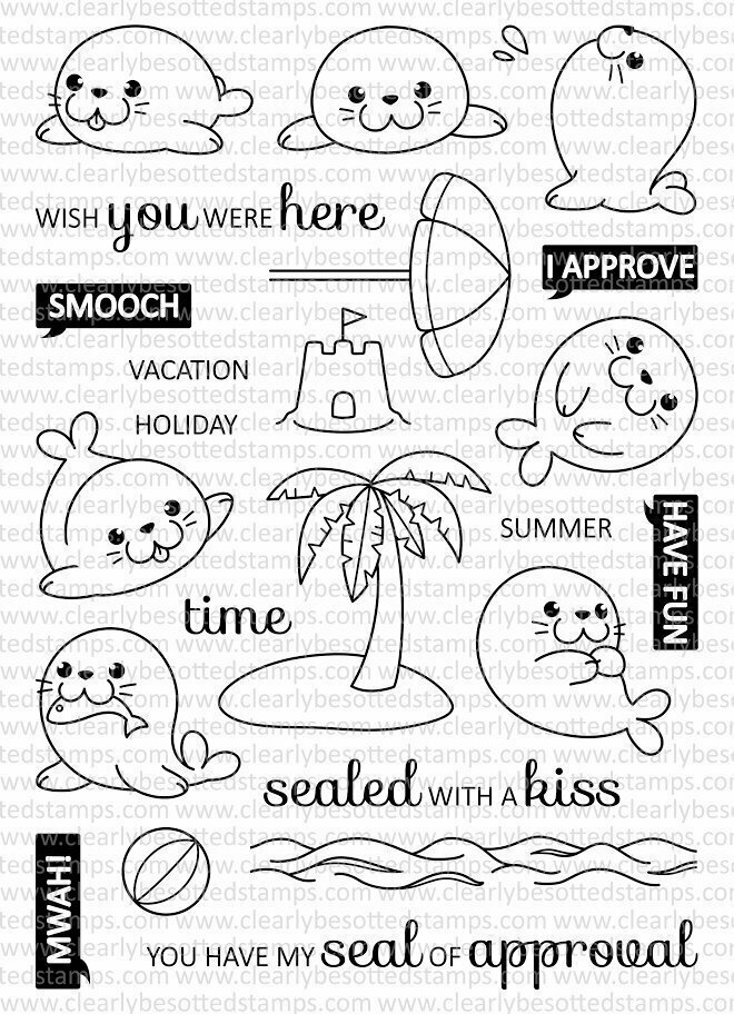 Clearly Besotted SEAL OF APPROVAL Clear Stamp Set