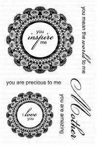Clearly Besotted DELIGHTFUL DOILIES Clear Stamp Set